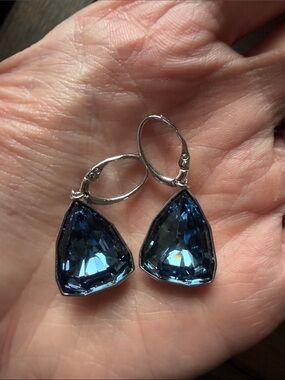 Swarovski Montana Denim Blue Earrings
